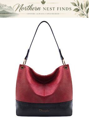 Vegan leather hobo shoulder bag, top handle purse, women's handbag
